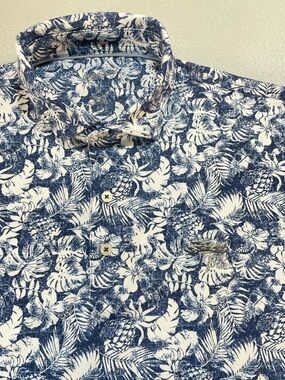 Johnnie O Mens Torrey Pines Tropical Short Sleeve Golf Polo Size Medium
